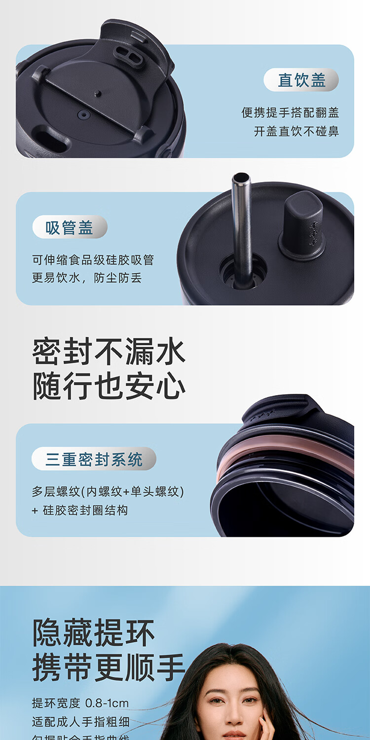 FU+ Pure Titanium Insulated Tumbler for Women High-Value Dual-Use Coffee Cup 2025 New Couple Water Bottle Birthday Gift for Men and Women 1