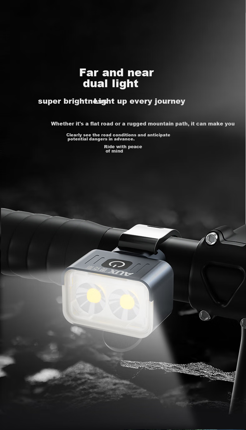 Aokesi Bicycle Front Light, High Beam, Rechargeable, Night Riding Flashlight, Mountain Road Cycling Light, Children's Bike Light, Riding Equipment 3