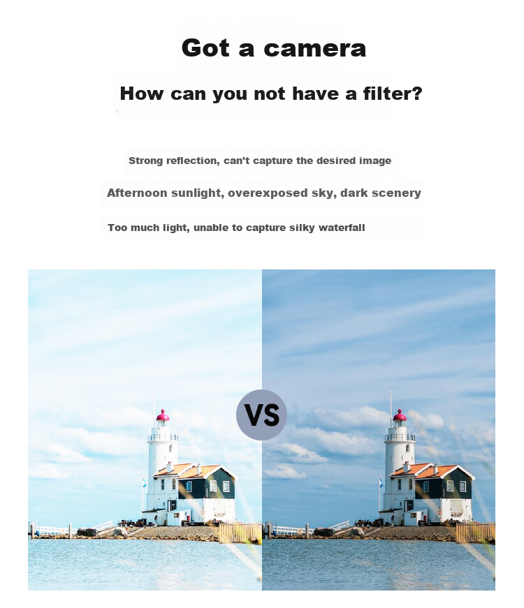 JD Original Compatible with DJI Osmo Action 4/3/5 Pro Action Camera, Four-Piece Filter Set Including CPL Polarizing Filter And ND8/16/32 Neutral Density Filters 2