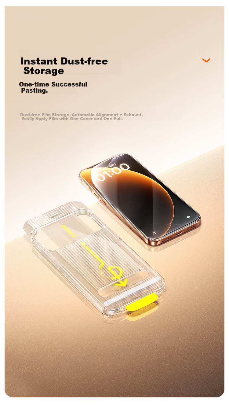 BASEUS [Eye Protection | 1:1 Mold] Tempered Glass Screen Protector for IPhone 18 Pro/17 Pro, Apple 18 Pro/17 Pro Phone Film, Dust-Free Chamber Protective Film, Double Layer 12