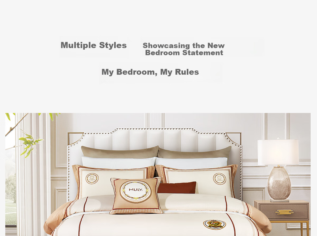 MLILY Cotton Bedding Set of Four Pieces, Pure Cotton, Summer, 220x240 Cm, Moonlight Reflectio 17