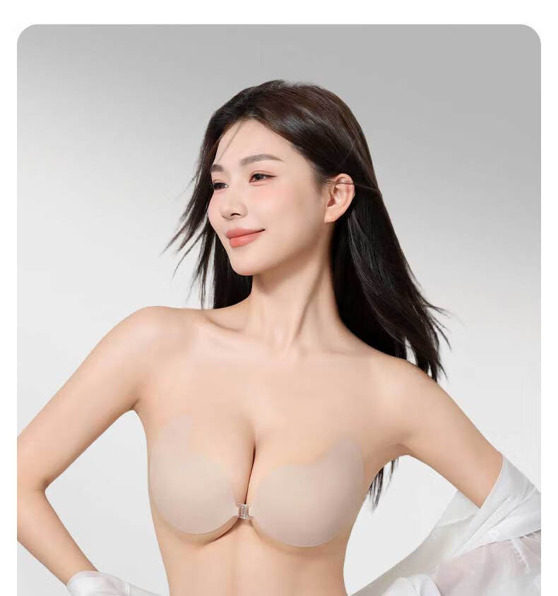 LangSha Women's Adhesive Bra Lift Push-Up Anti-Sagging Anti-Exposure Breathable Seamless Nude Feel Small Chest Enhancing Bra 5