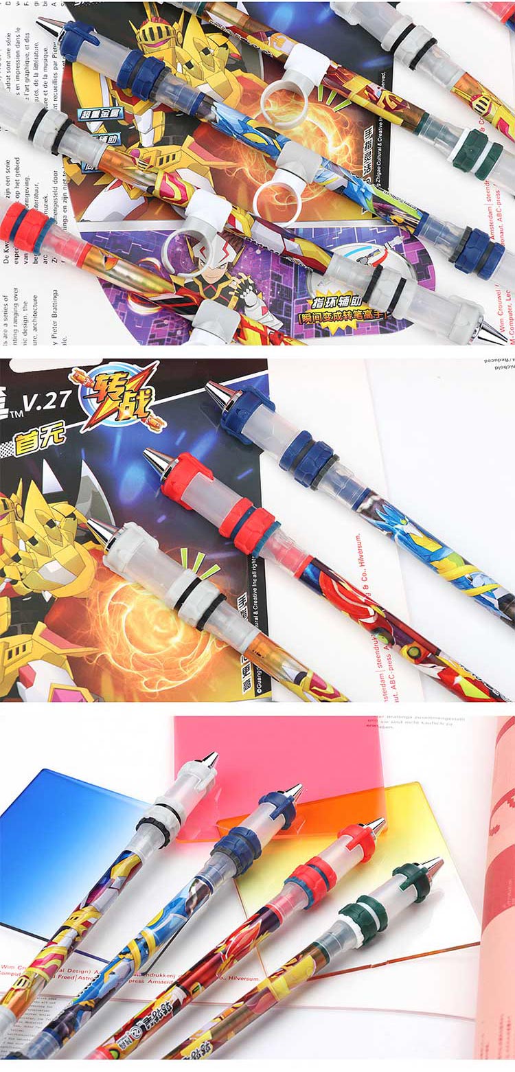 智高转转笔转战超炫斗士动画片儿童玩具超旋星戒狂风光电儿童转笔v27