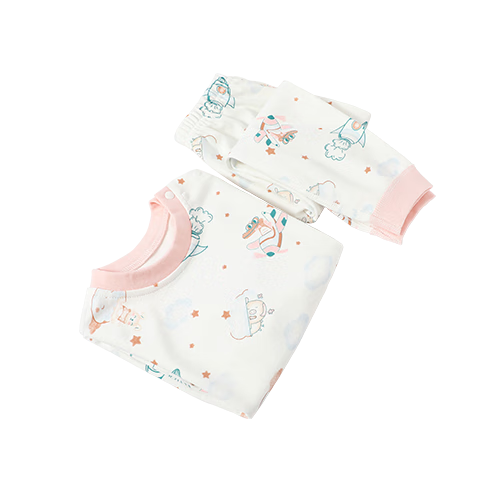 Mumu House Infant A-Class Homewear Underwear Set Boys and Girls School Season Base Layer Two-Piece Autumn Warm School Uniform Essential
