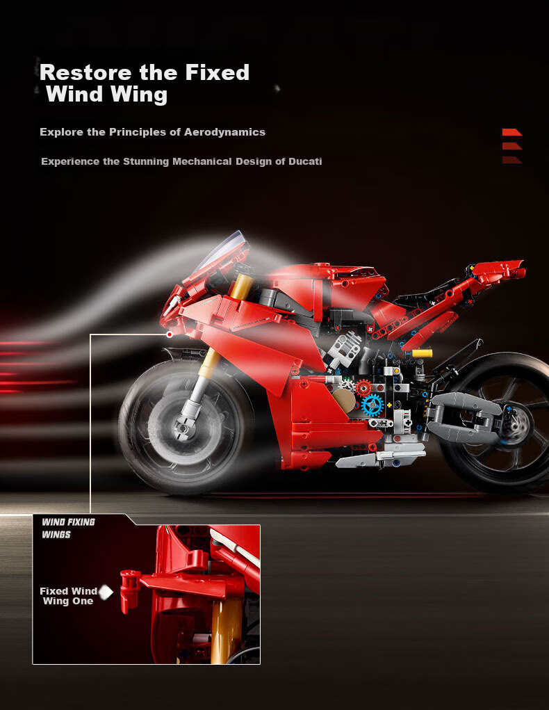 LEGO Technic 42202 Ducati V4S Motorcycle Building Set, Toy for Boys And Girls, Birthday Gift, Home Decoratio 8