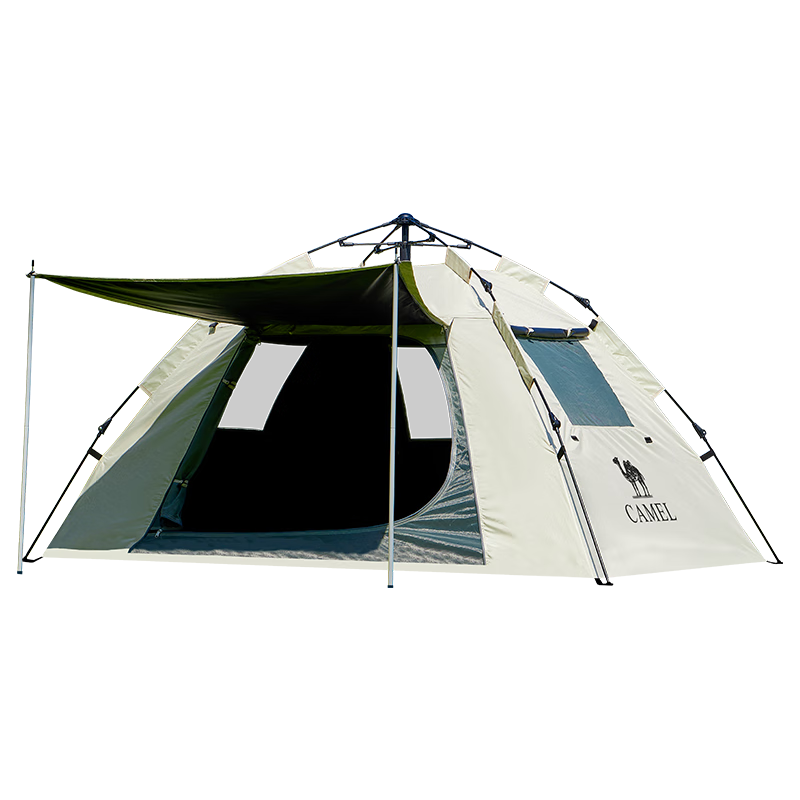 CAMEL Black Vinyl Integrated Quick-Open Canopy Tent Outdoor Camping Dome New Lazy Sunshade 2025 New Model