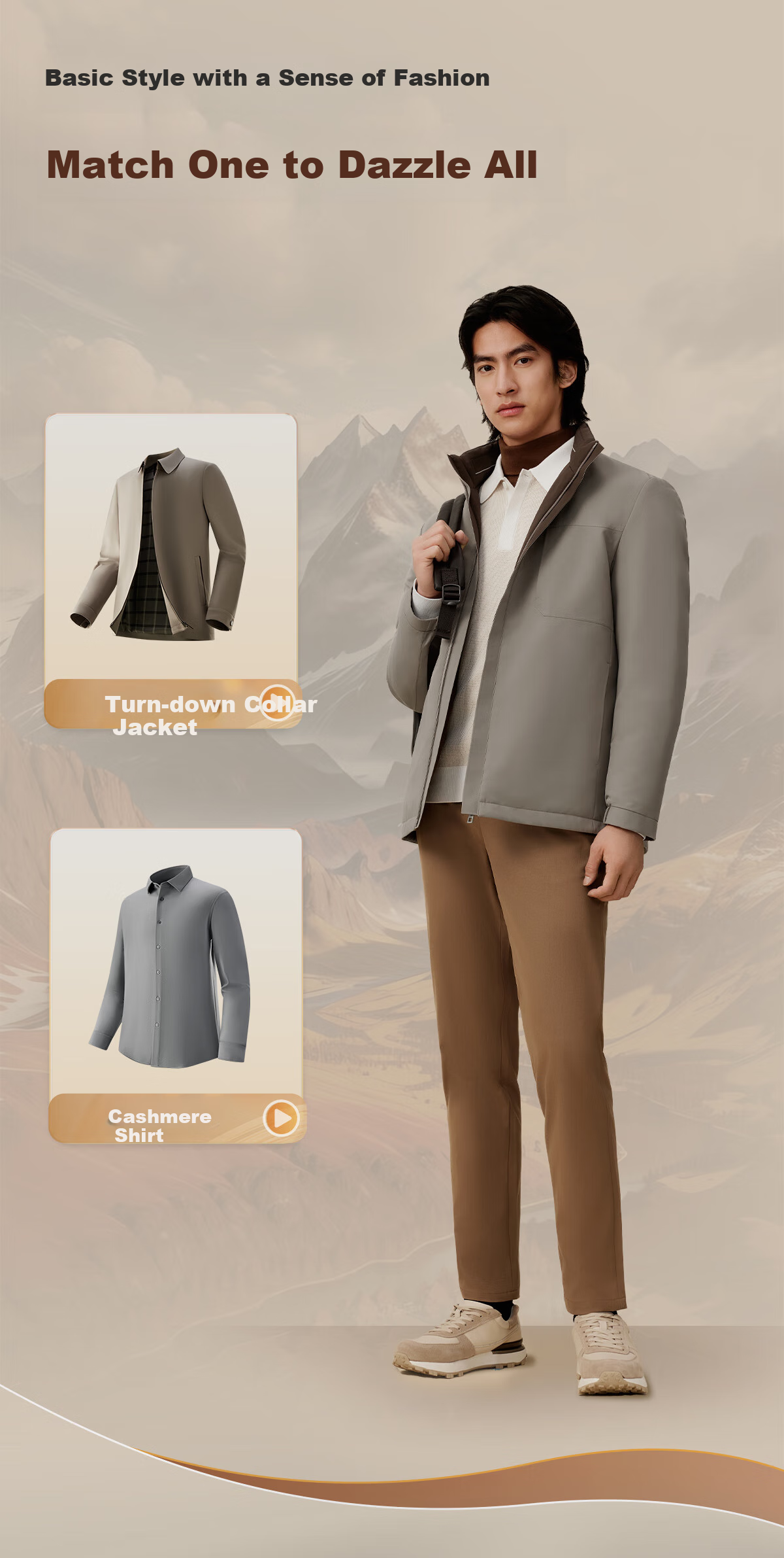 Hodo [Turn-Down Collar] Stand-Collar Executive Jacket for Men, Urban Light Outdoor Windproof Wear-Resistant High-Elasticity Coat 10