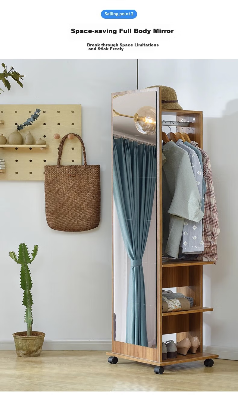 Lingchen Self-Adhesive Full-Length Mirror, No Drilling Required, Acrylic Anti-Breakage Mirror, Dressing Mirror for Rental Apartments, 30*30cm Trendy Wall-Mounted Soft Acrylic Mirror 5