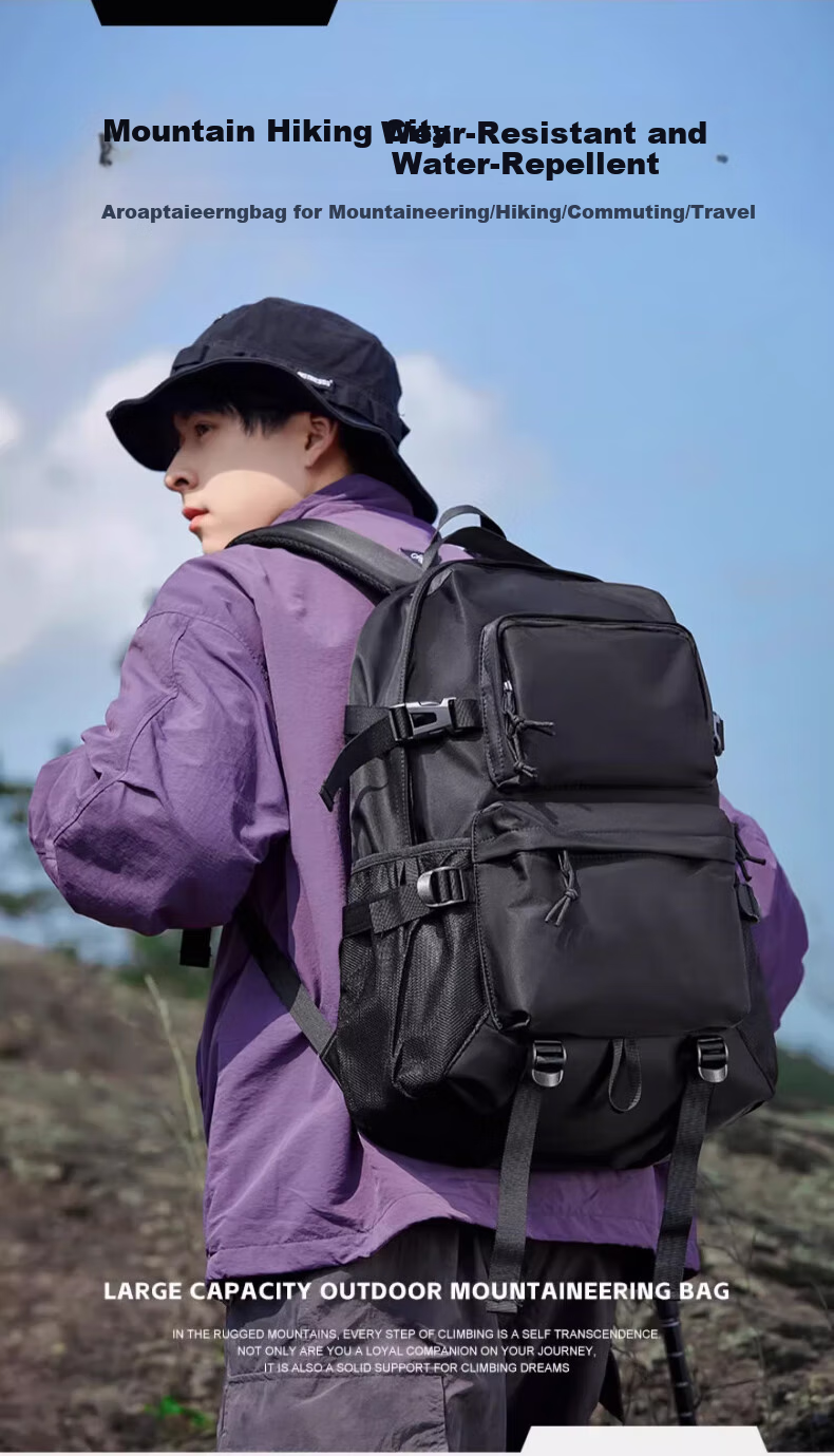 Huili Backpack for Men, Trendy Casual Large Capacity Travel Bag, Business Laptop Bag, High School Casual College Student Bookbag 1