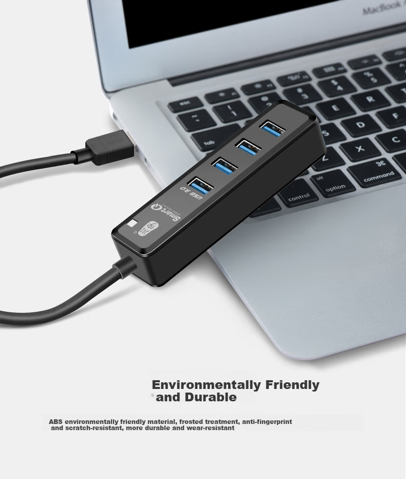 Chuanyu USB3.0 Hub Expansion Dock, High-Speed 4-Port Hub Expansion Dock, Laptop Adapter Converter Extension Cable 100cm with Type-C Power Supply 7