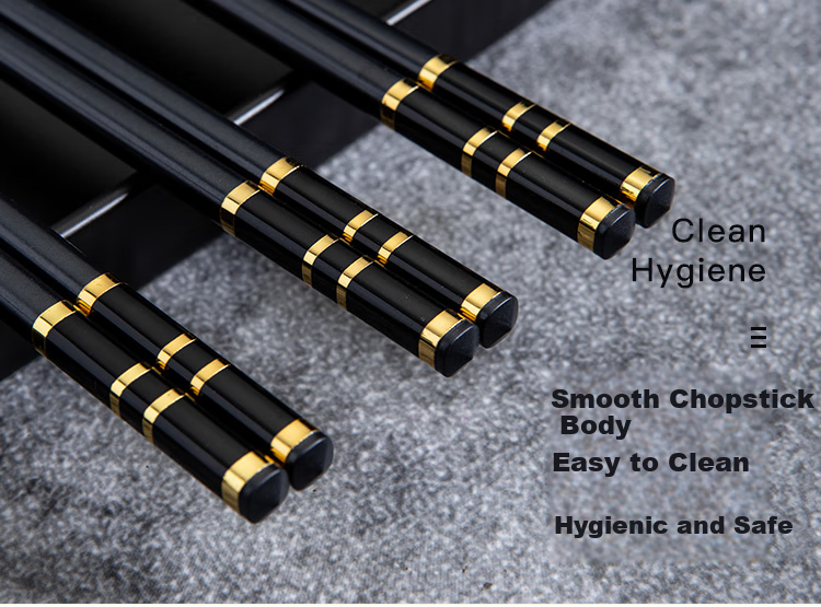 Shihua Antibacterial Alloy Chopsticks, Silver Ion Antibacterial Anti-Mold Heat-Resistant Chopsticks, 27cm*10 Pairs, High-Quality Nordic Green Tableware 8