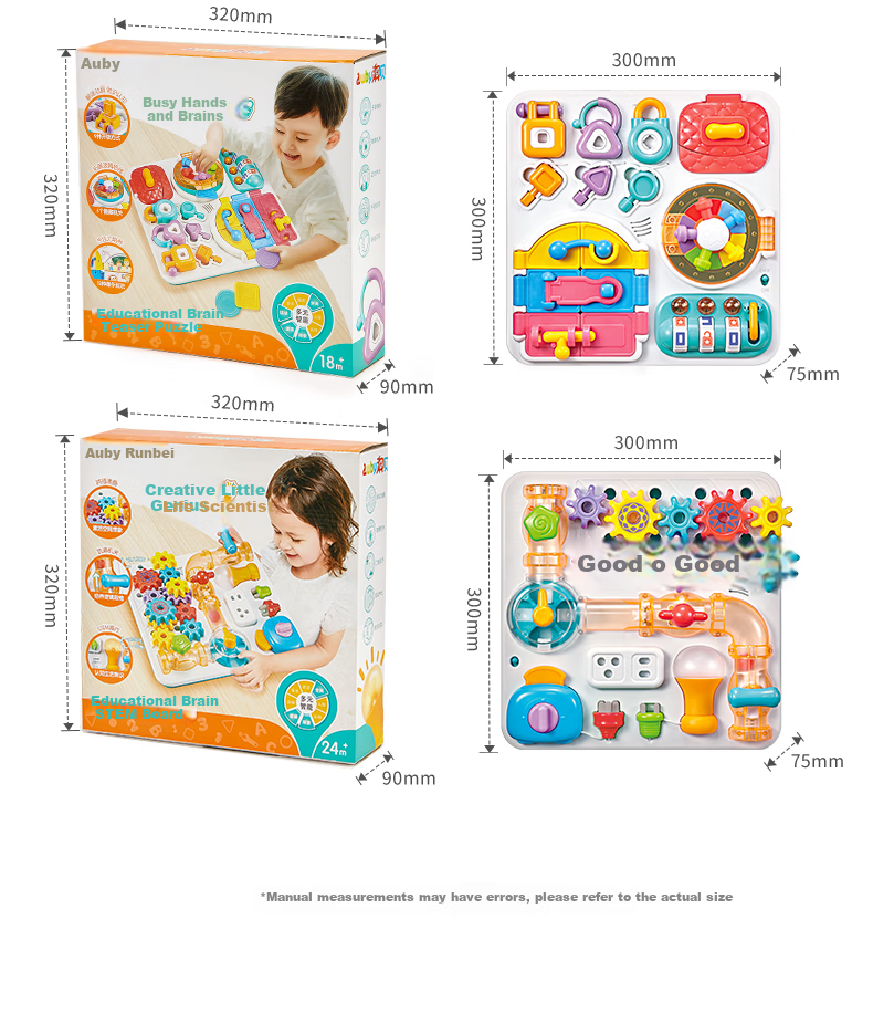Auby Busy Board House Montessori Early Education Knowledge Children's Educational Multifunctional Game Table Locking Board, Birthday Gift for Ages 1-3 14