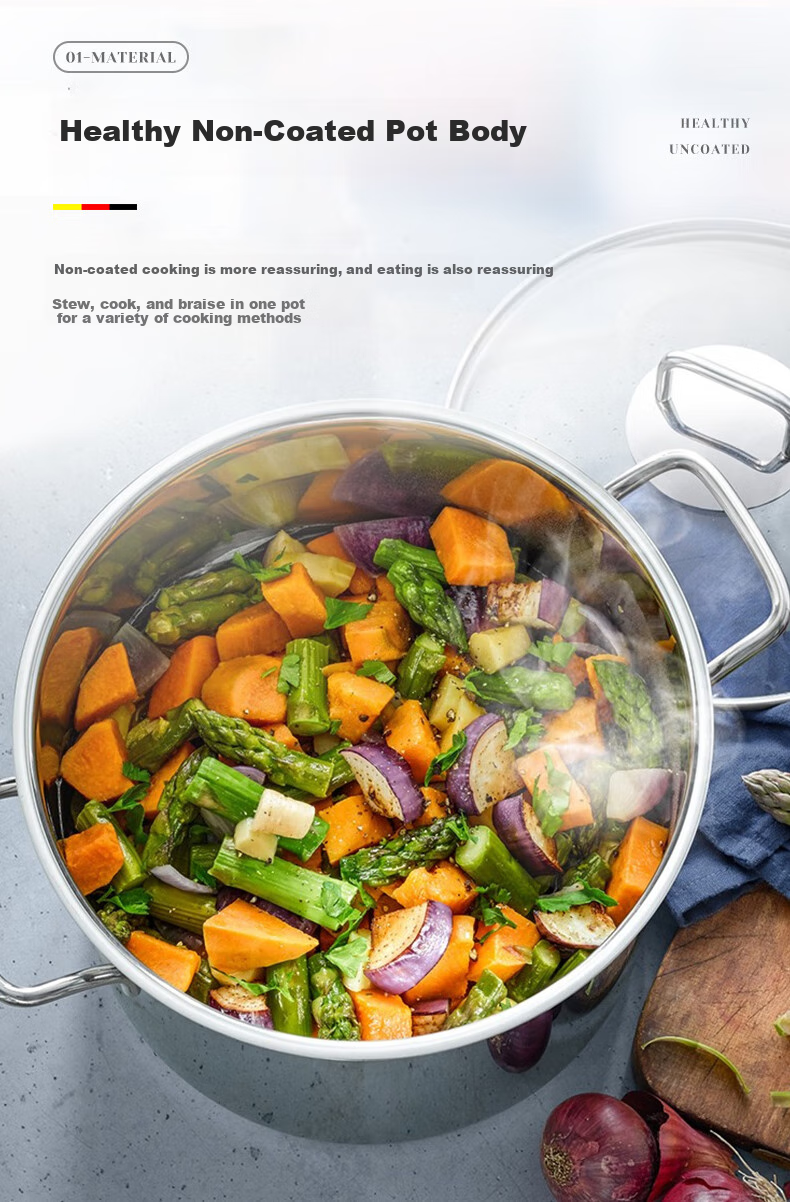 WMF German Futenbao Stainless Steel Stew Pot with Double Handles, Astoria Braising Pot, 20cm Kitchen Essential 2