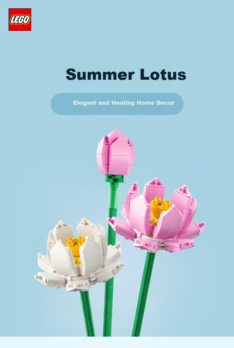 LEGO Building Blocks 40647 Lotus Flower, Boys And Girls Children's Toy, Birthday Gift, Home Decoration Ornament 1