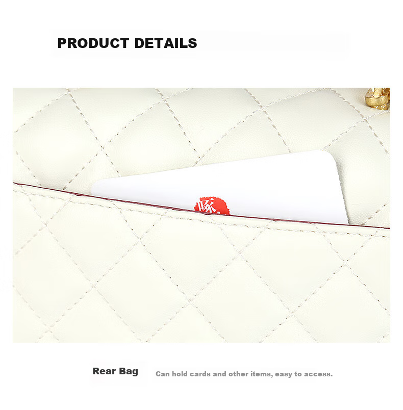 TUCANO Women's Leather Shoulder Bag Small Fragrance Style Quilted Chain Bag Fashion Versatile Crossbody Bag Mother's Day Birthday Gift 14