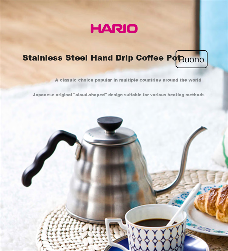 HARIO LED Temperature-Controlled Pour-Over Kettle with Smart Heating And Temperature Control for Home Use, 800ML Capacity 1