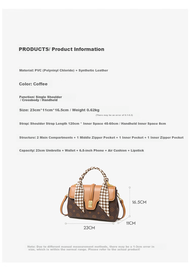 Aokang Women's Handbag 2026 New Large Capacity Tote Bag, Light Luxury Crossbody Shoulder Bag, Birthday Gift for Mom Or Wife 6