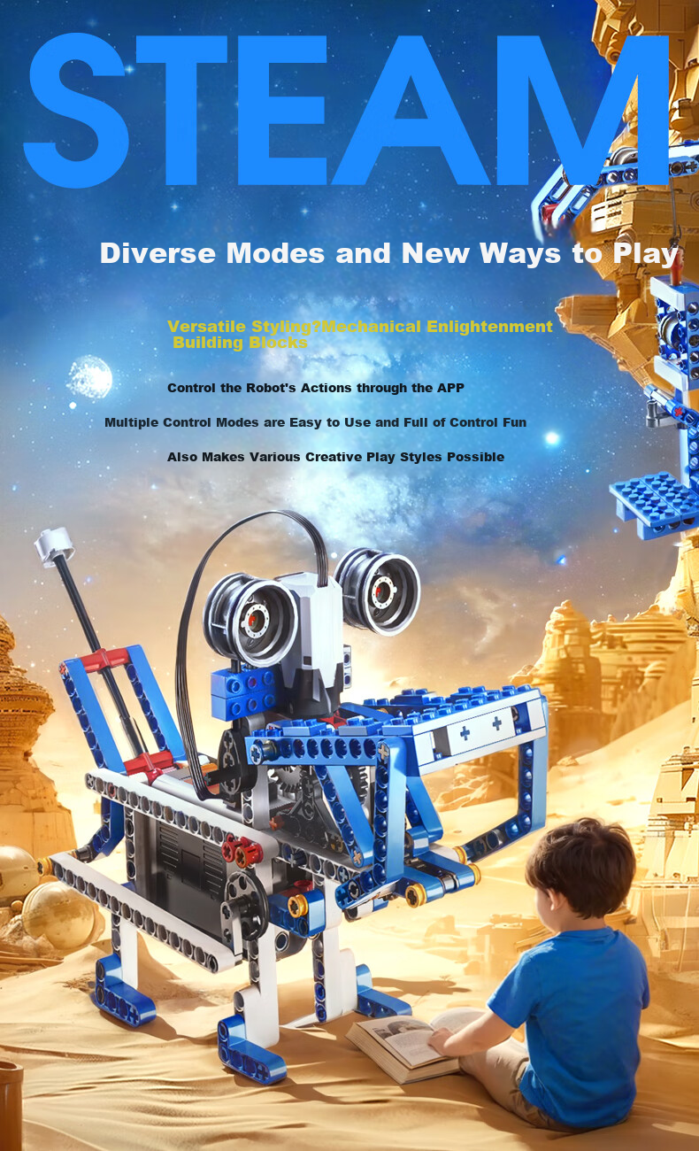 Miledao Coding AI Robot, Science And Education 9686, Electric Building Blocks, Educational Assembly Toy, Gift for Boys And Girls, Children's Day And Birthday Present 1