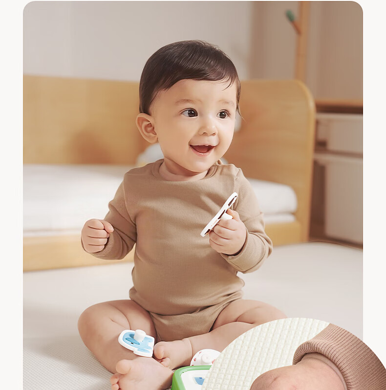 BG-BABYGO Montessori Early Education Animal Matching Puzzle Baby Building Blocks Food-Grade Silicone Chewable Educational Toy 10