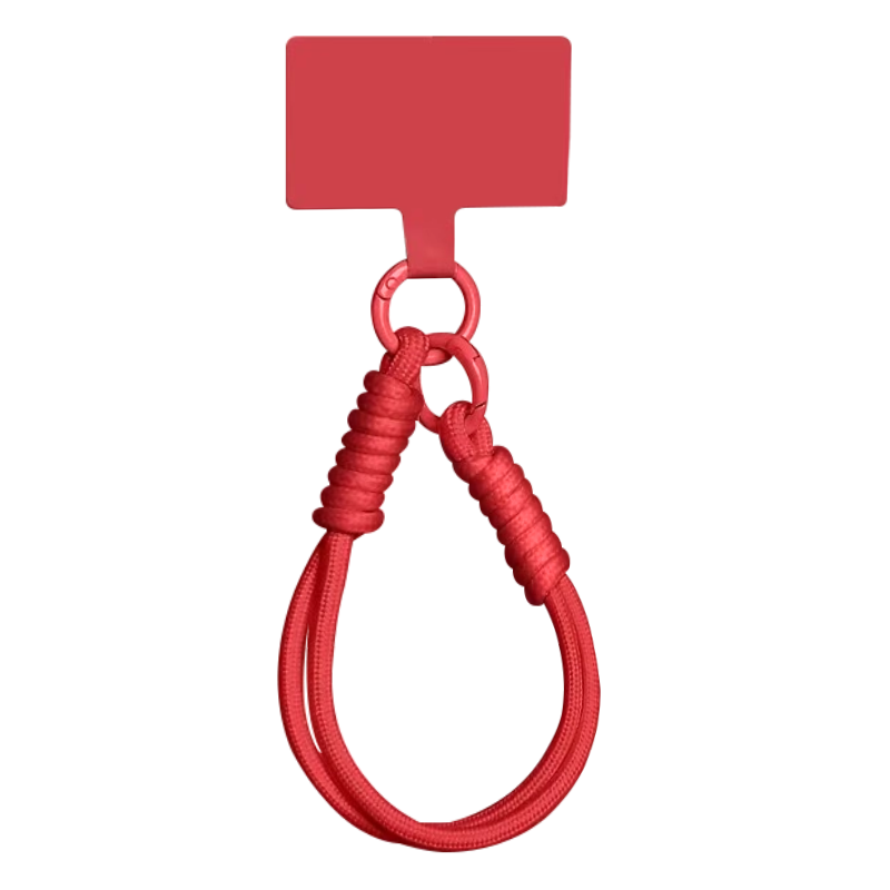 KOOLIFE Red Woven Phone Lanyard Wrist Strap 2025 New Year Edition Phone Chain Clip Pad USB Keyring Anti-Lost Anti-Drop Durable Bag Pendant