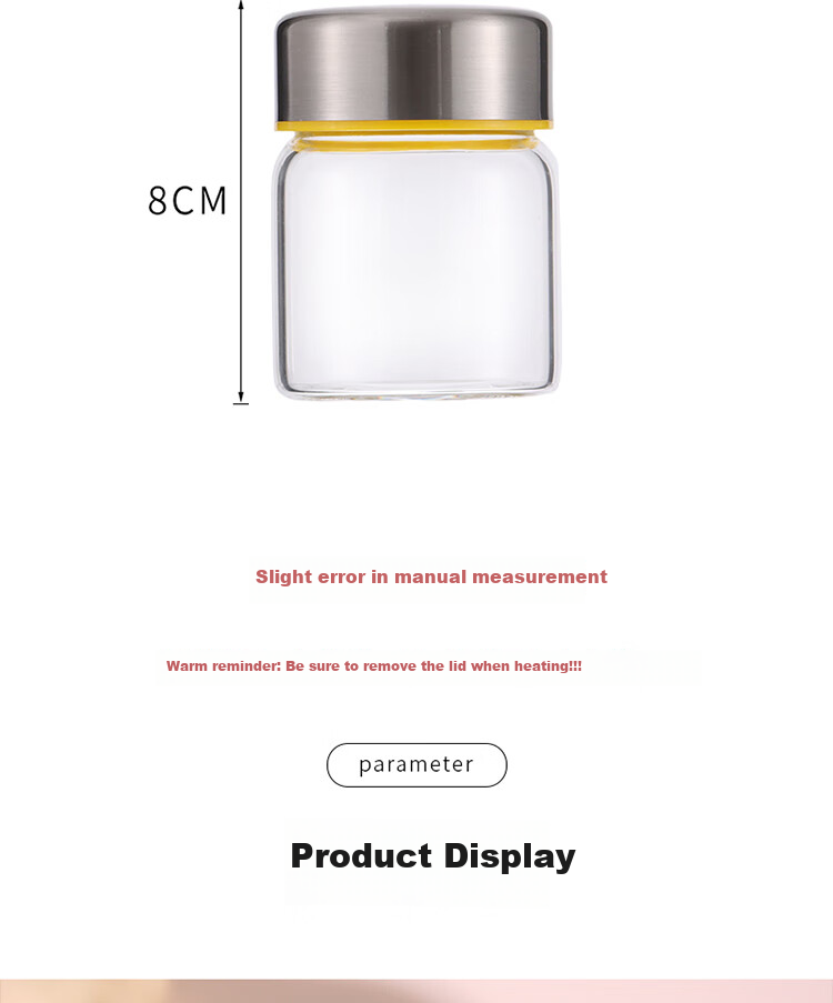 Baijie Bird's Nest Dispensing Bottles, High Borosilicate Glass Jars, Sealed Containers, Herbal Medicine Dispensing Bottles, Portable, Heat-Resistant, 100ml*3 14