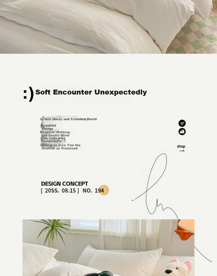 Hodo Bedding Set for 1.5/1.8m Bed, Thick Double Bed Sheet with Duvet Cover And Pillowcases, Home Use, Cream White Color, 200*230cm 2