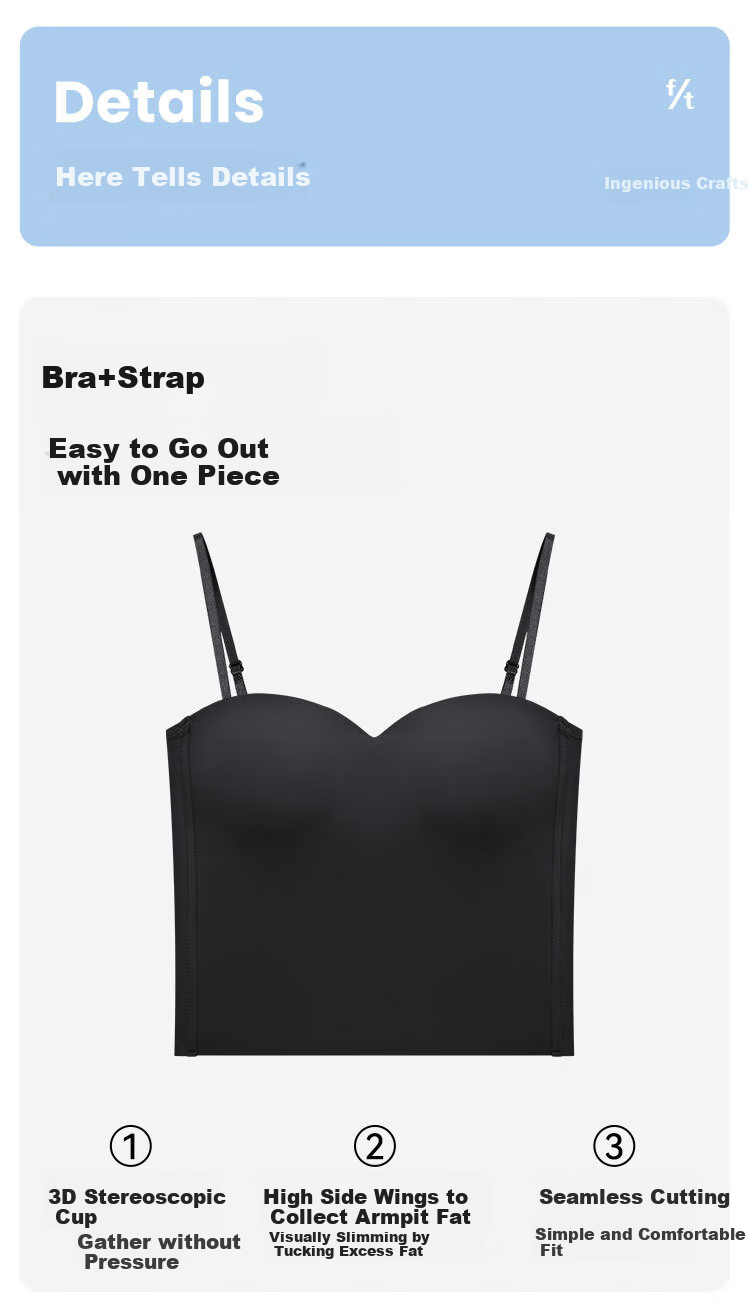 FitonTon Plus Size Camisole Tank Top for Women with Built-in Bra, Slimming Chest, Strapless Tube Top, Lightweight Outerwear for Plus Size Women 10