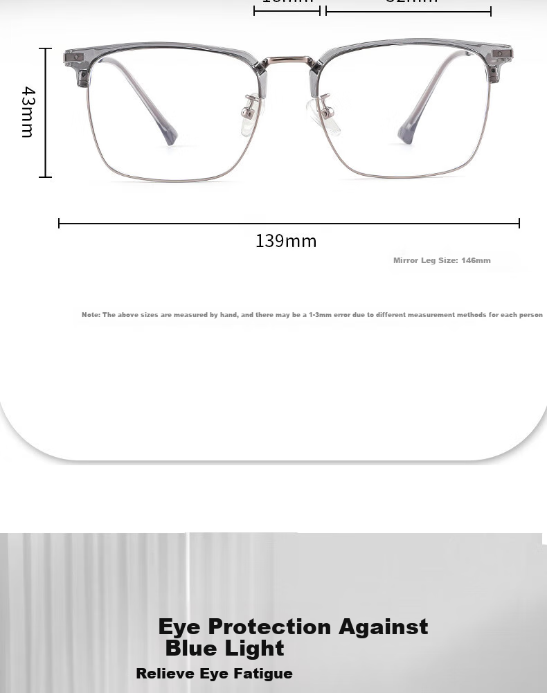 Cuntiandaofu Blue Light Blocking Glasses, Radiation Protection Glasses, Non-Prescription Protective Eyewear for Men And Women, Gray Gun Lenses 5