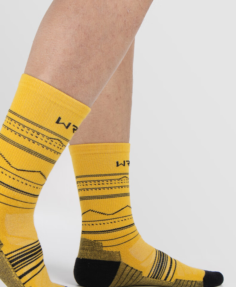 Riels Merino Wool Socks Unisex High Tube Marathon Hiking Running Thick Terry Anti-Odor Breathable Sports Socks 15