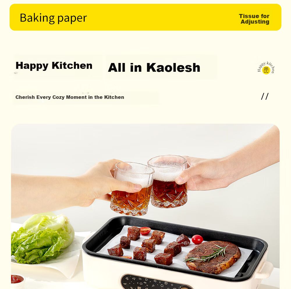 Kaulus Silicone Paper, 60 Meters * 30cm, for Oven Baking Trays, Meat Grilling, Air Fryer, Barbecue, Cake Baking 4
