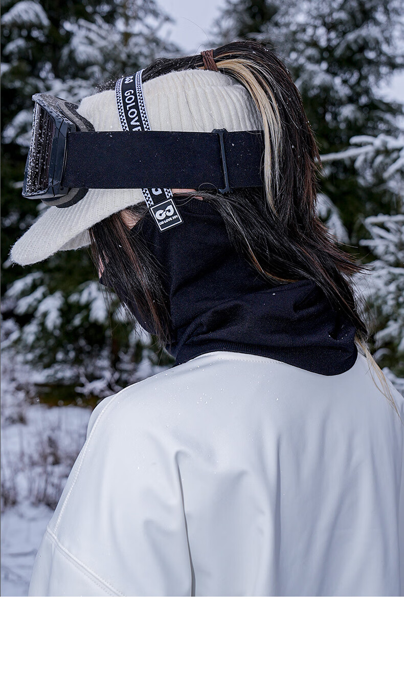 GOLOVEJOY High Joy Ski Mask Women's Winter Face and Neck Protection Windproof Cold Resistant Outdoor Neck Warmer Men's Cycling Headwear 54 13