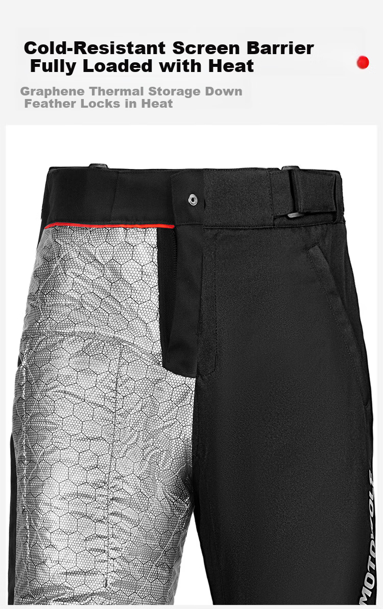 MOTOWOLF Motorcycle Quick-Release Riding Pants, Motorbike Anti-Fall Winter Warm Windproof Quick-Release Pants, Windproof Cold-Resistant Quick-Detach Pants 5