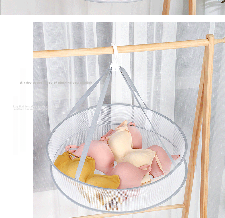 Cigeman Clothes Drying Rack, Sock Hanger, Foldable, Windproof And Non-Slip, Sweater Drying Mesh 21