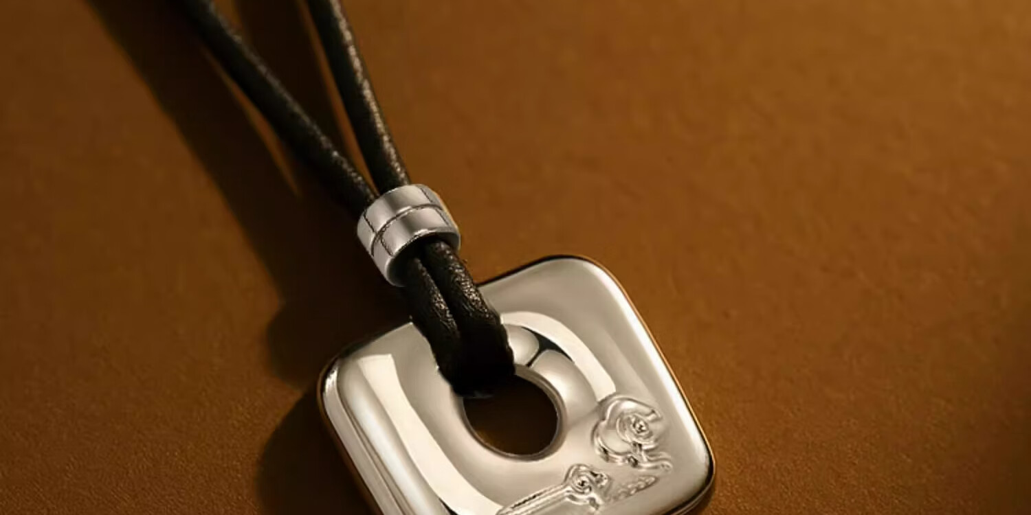 AJIDOU Women's Necklace, Same Style As in Department Stores, Silver Peace Buckle, Auspicious Lock Chain, Spring And Summer Auspicious Cloud Sweater Chain, Mid-Autumn Festival 3