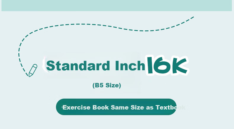 Licao Notebook, 16k Pages, Exercise Book with Kraft Paper Cover, Simple Stitching, Student Journal, 26 Lines, 5 Books/300 Sheets 5
