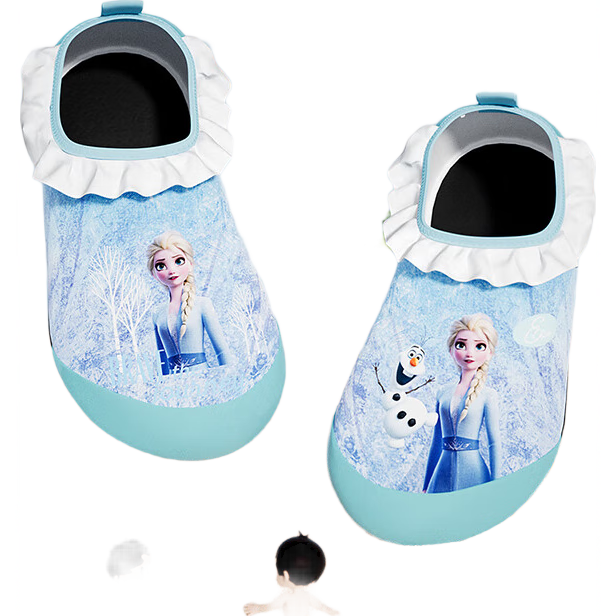 Disney Kids Beach Shoes Baby Non-Slip Snorkeling Socks Boys Girls Swimming Water Shoes D95905 Elsa Princess Blue S