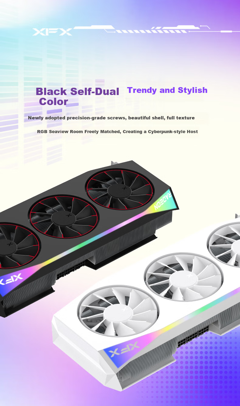 XFX AMD RADEON RX 9070 XT OC Overseas Edition Ultra 16GB White New Gaming Design Intelligent Learning Desktop Computer Discrete Graphics Card 9