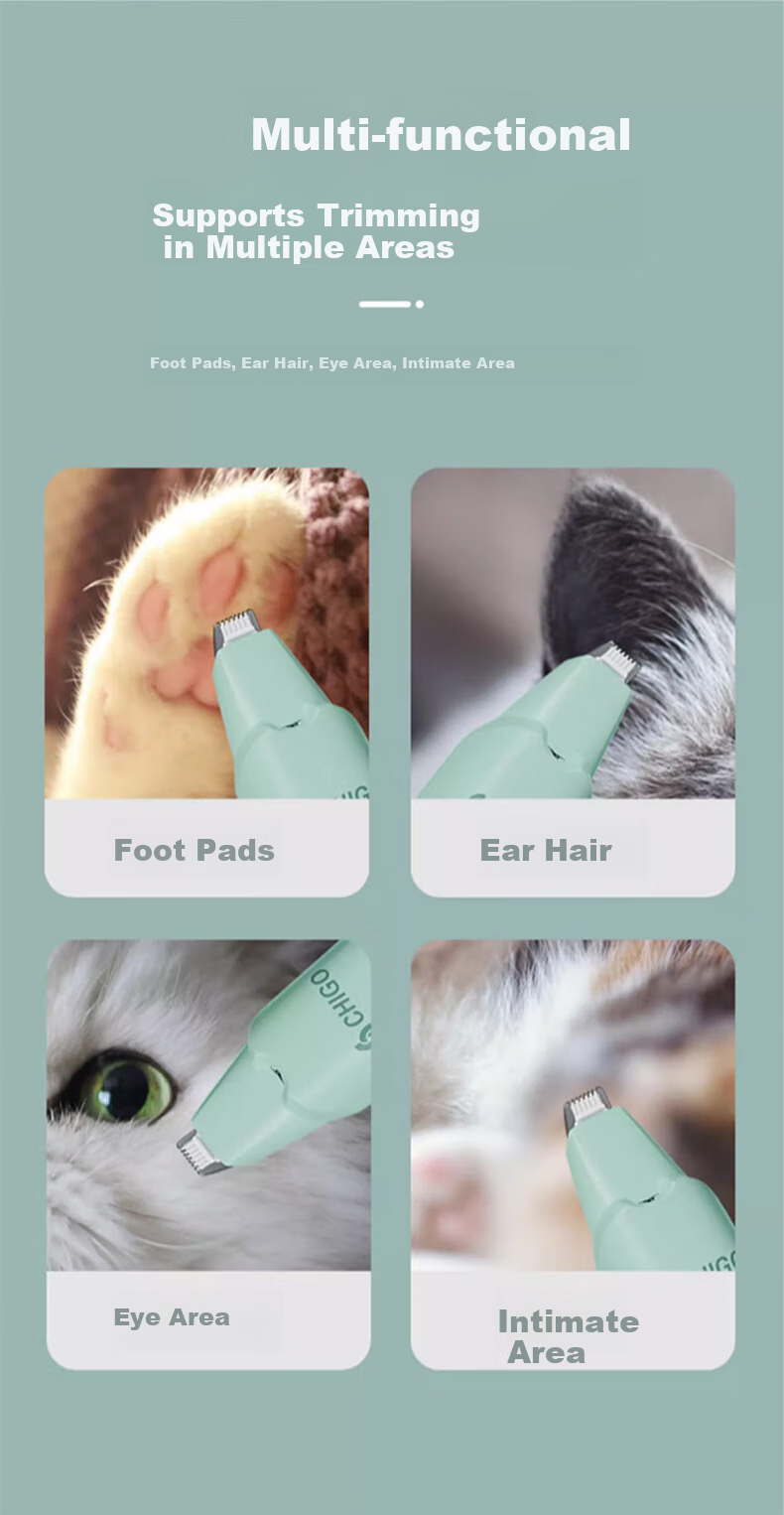 CHIGO Pet Dog Cat Paw Hair Trimmer, Foot Pad Hair Clipper, Pet Grooming Tool, Dog Claw Shaver, Cat Paw Electric Push Cutter, Electric Trimmer for Foot Hair, T11 Graduation Gift 5