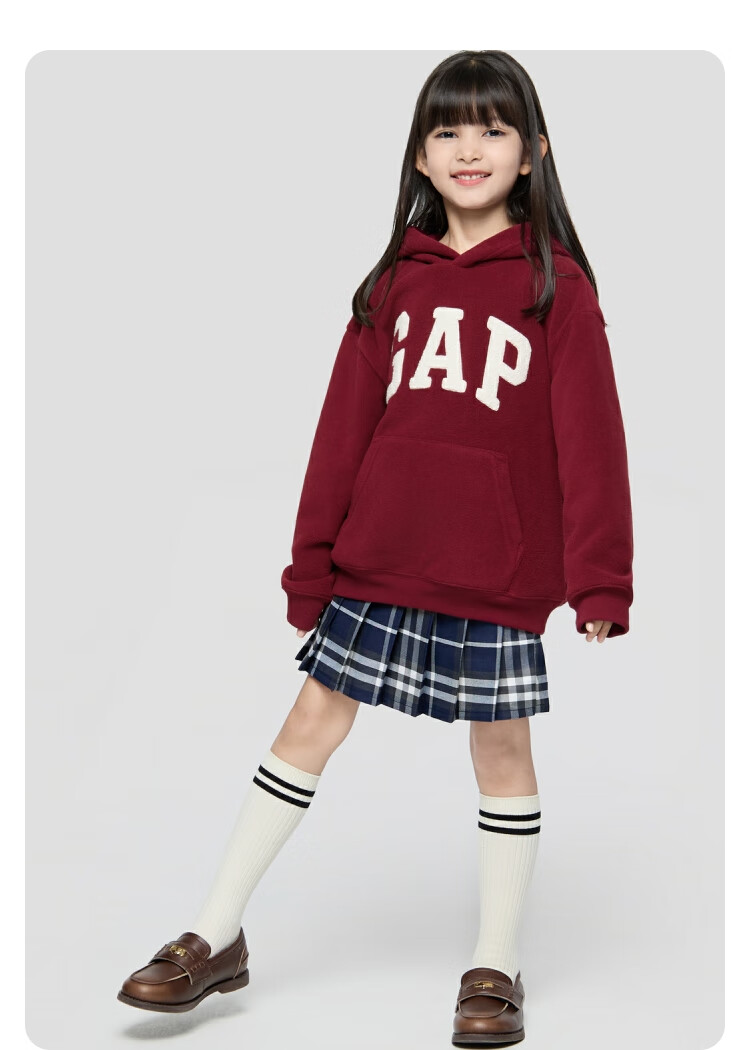 GAP Kids Unisex Autumn Logo Fleece Hoodie 804638 15