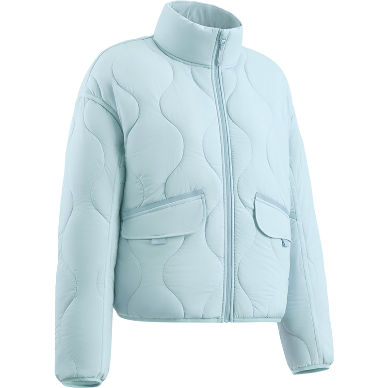 Beneunder Women's Quilted Jacket Stand Collar Mid-Warm Lightweight Quick-Heat Insulated Cotton Coat Machine Washable CL18624