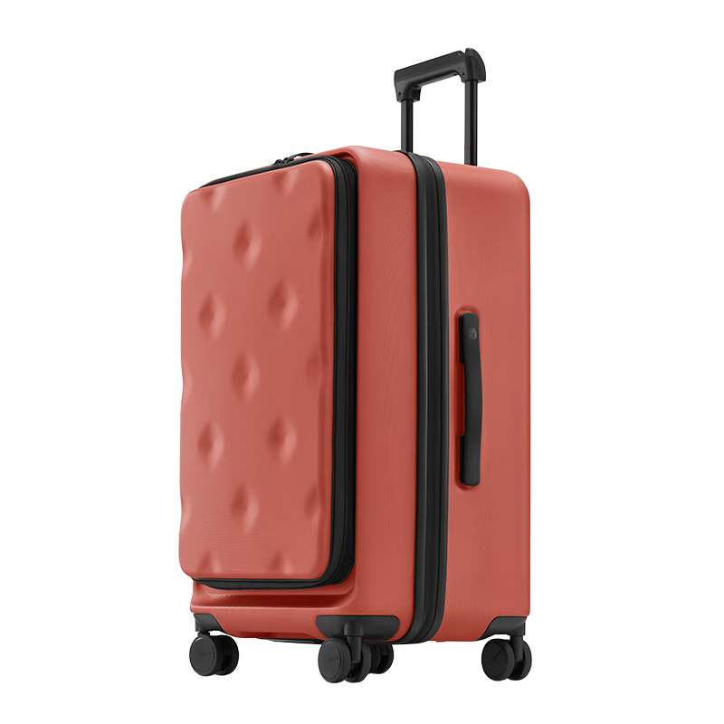 Bromen Bags Large Capacity Suitcase with Side Opening, Trolley Case, Travel Luggage, Carry-On Bag, 20 Inches, Rock Red Color