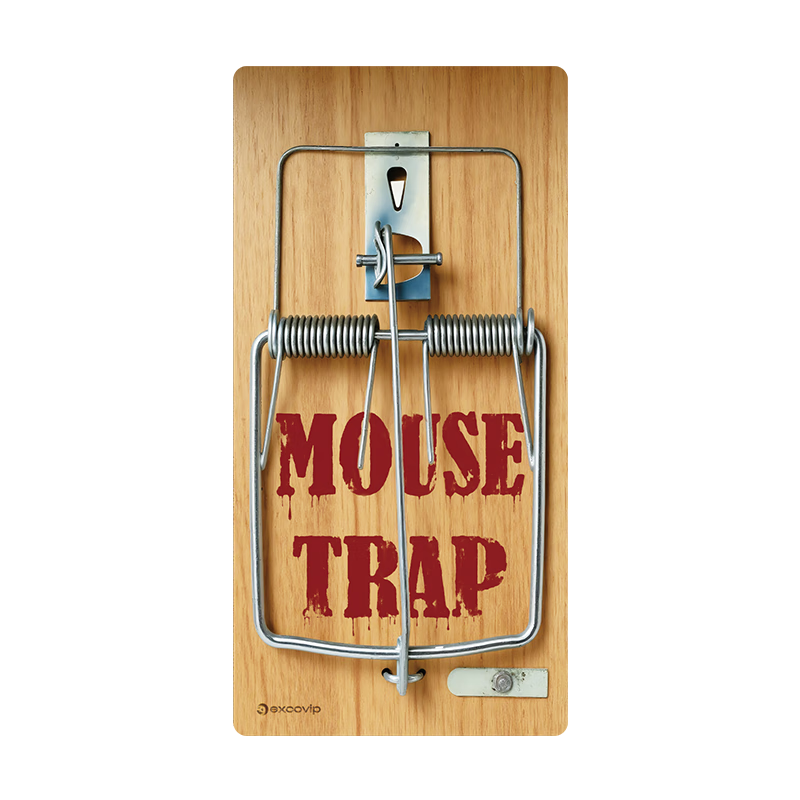 EXCO Small Mouse Pad with Mouse Trap Creative Gaming Mouse Mat Cartoon Anime Office Desk Mat Cute Girls Lock Edge 0565