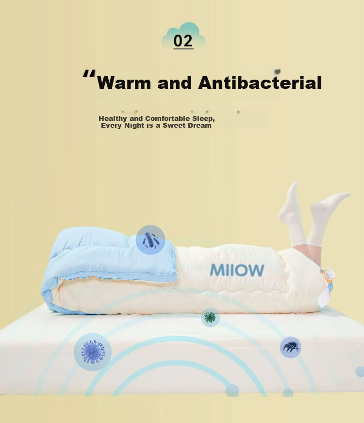 Maoren Class A 10% Soybean Fiber Comforter, Spring And Autumn Duvet Insert 5 Jin (2.5 Kg), 150*200cm, Yuanqi Blue 6