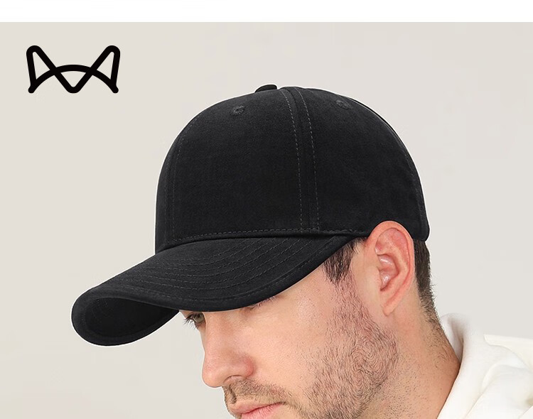 Miiow Men's Hard Top Baseball Cap Large Size Deep Fit Men's Duckbill Sun Hat Khaki 16