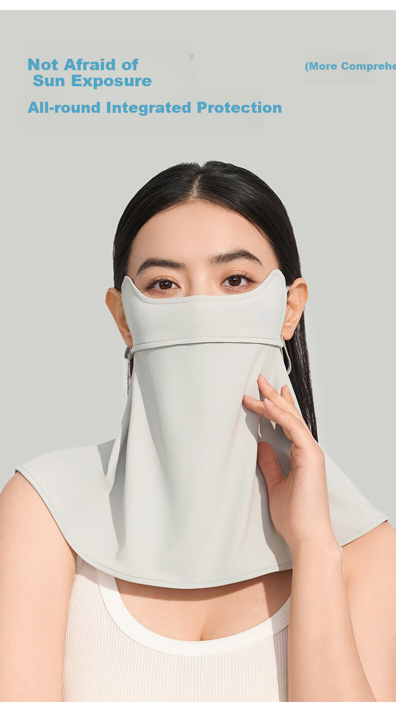 VVC Sun Protection Face Mask, Ice Skin Neck Guard for Women, Summer UV-Resistant Sunshade, Outdoor Travel Breathable Mask, Ice Mist Pink 5
