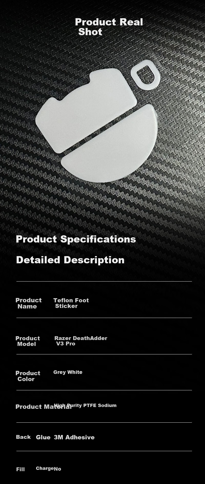 Leifu Duoyi V3pro Mouse Pad, Duoyi V3pro Anti-Flicker Ice Version Pad, Teflon PTFE Ice Version Curved Base Pad, Smooth And Wear-Resistant Gaming Mouse Pad Sticker 4