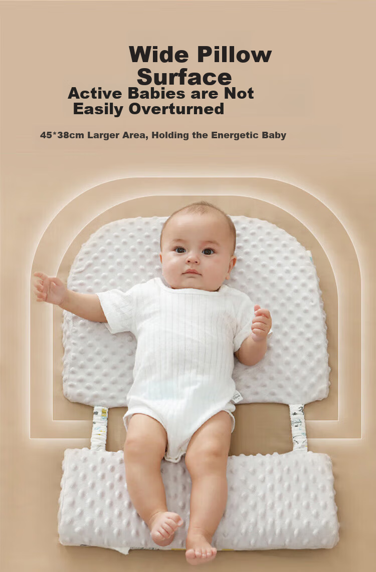 Aibaoshi Baby Inclined Pillow, Infant Anti-Reflux Aid, 0-6 Months Newborn Incline Pad Bear S707 10