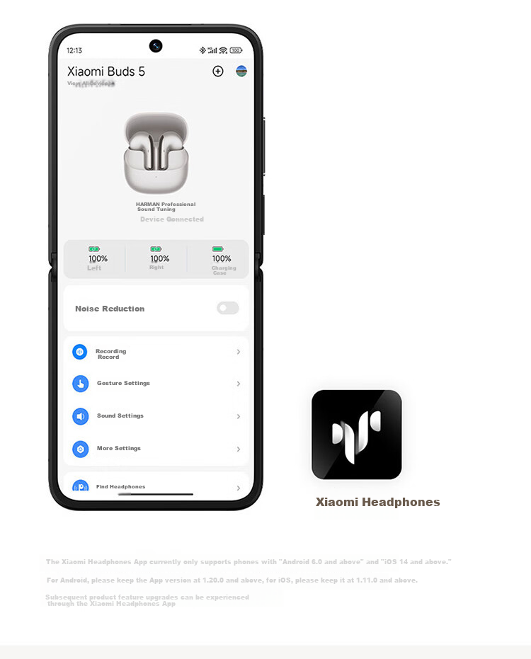 MI Buds 5 [Lei Jun's Choice] Noise-Cancelling Earphones Semi In-Ear Bluetooth Headphones Compatible with Android And Apple Phones (Snow White) 16