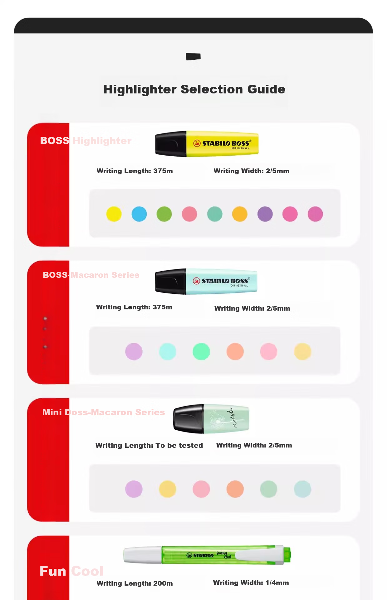 STABILO Boss Highlighter Pen Imported Large Capacity Fluorescent Marker Multicolor Highlighter Student Marking Pen 70/55 (Purple) Children's Day Gift 7