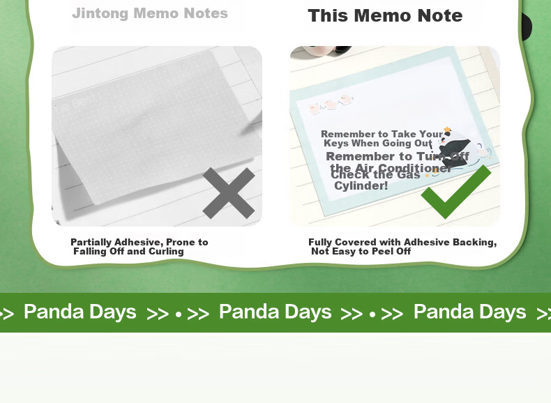 Deli Panda Dudu Pull-Out Sticky Notes, Student Boxed Memo Pads, 70*55mm (200 Sheets), BT414 8